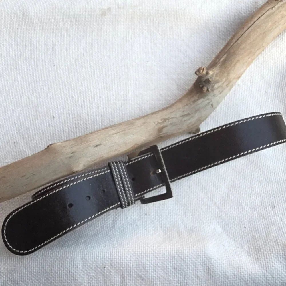 Nine West thick to thin leather belt 90s